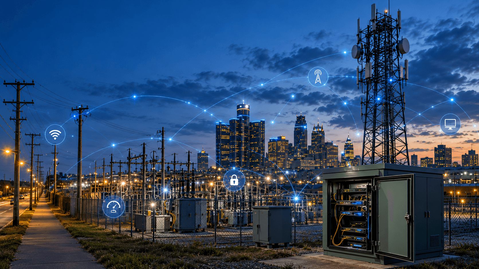 Utility communications transport architecture visual