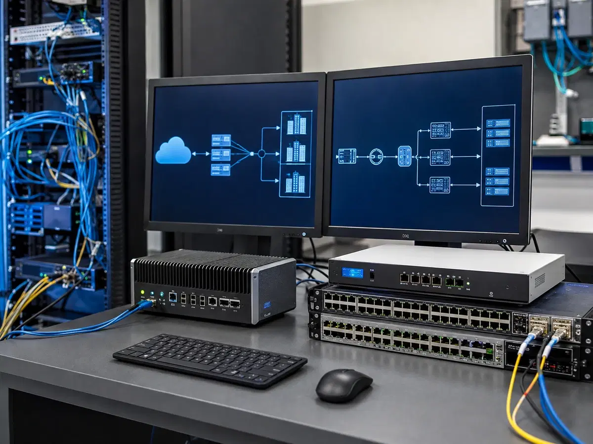 Edge and cloud lab infrastructure with hybrid connectivity