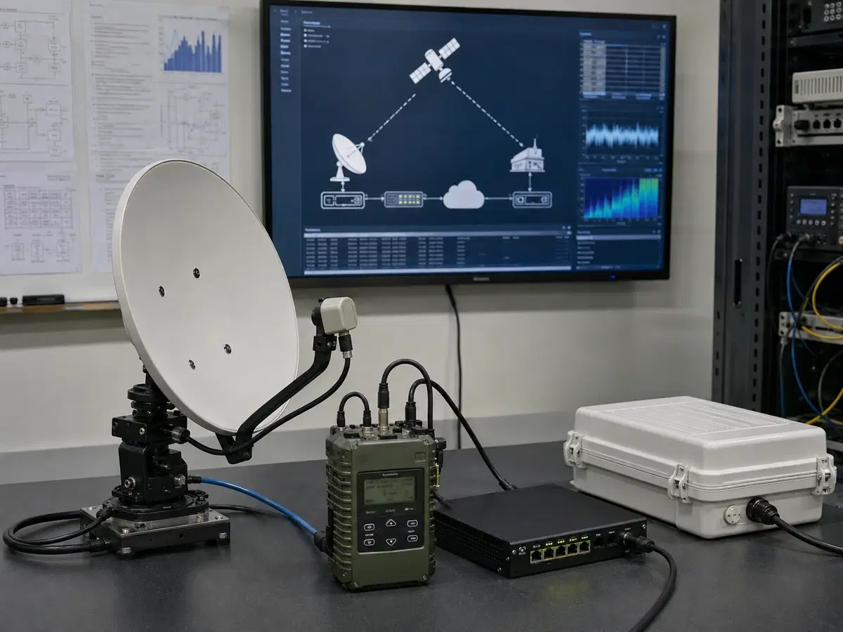 Satellite terminal and remote-site connectivity equipment